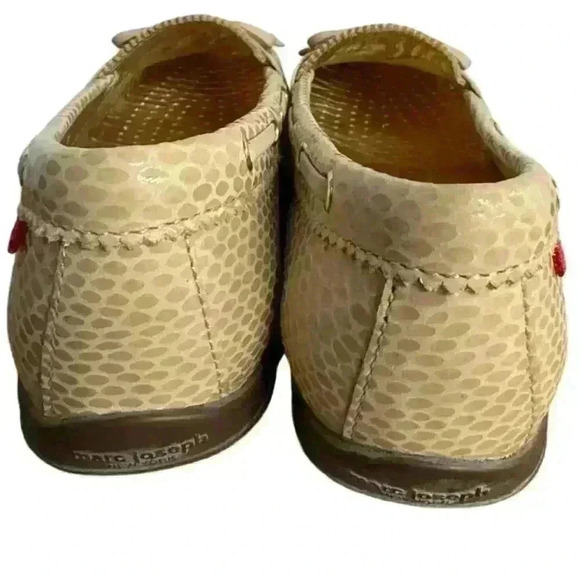 MARC JOSEPH NEW YORK womens Golf Genuine Leather Moccasin Gold Metallic Size 7 - Picture 10 of 11